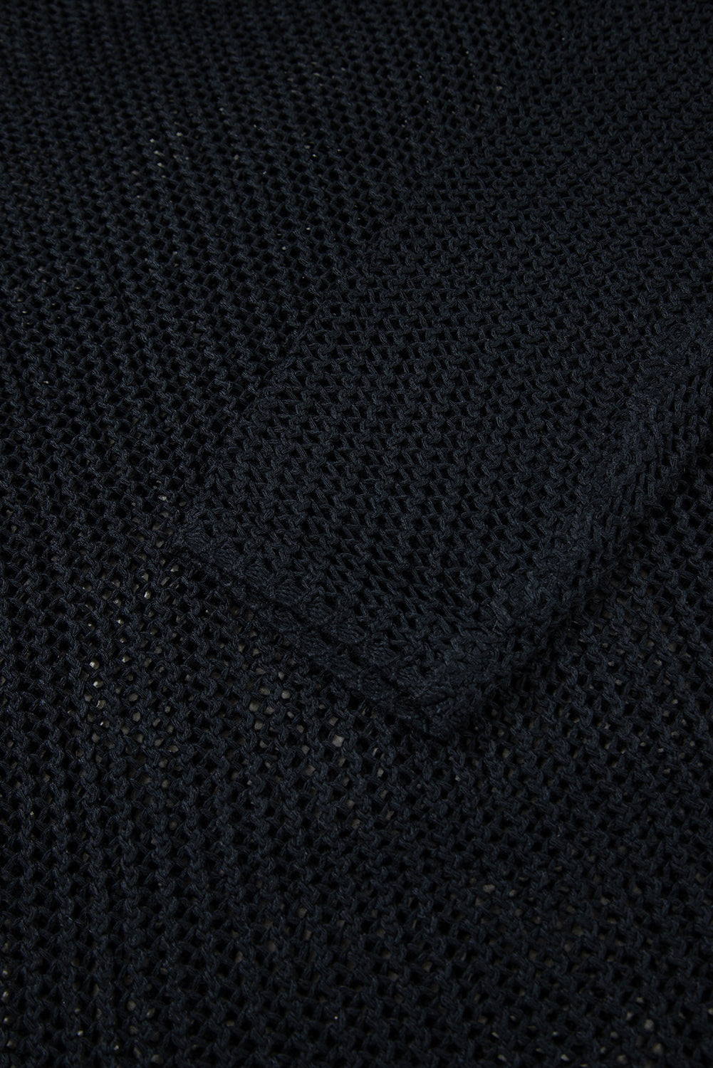 Black Crochet Hollow-out Jumper Top Sweater