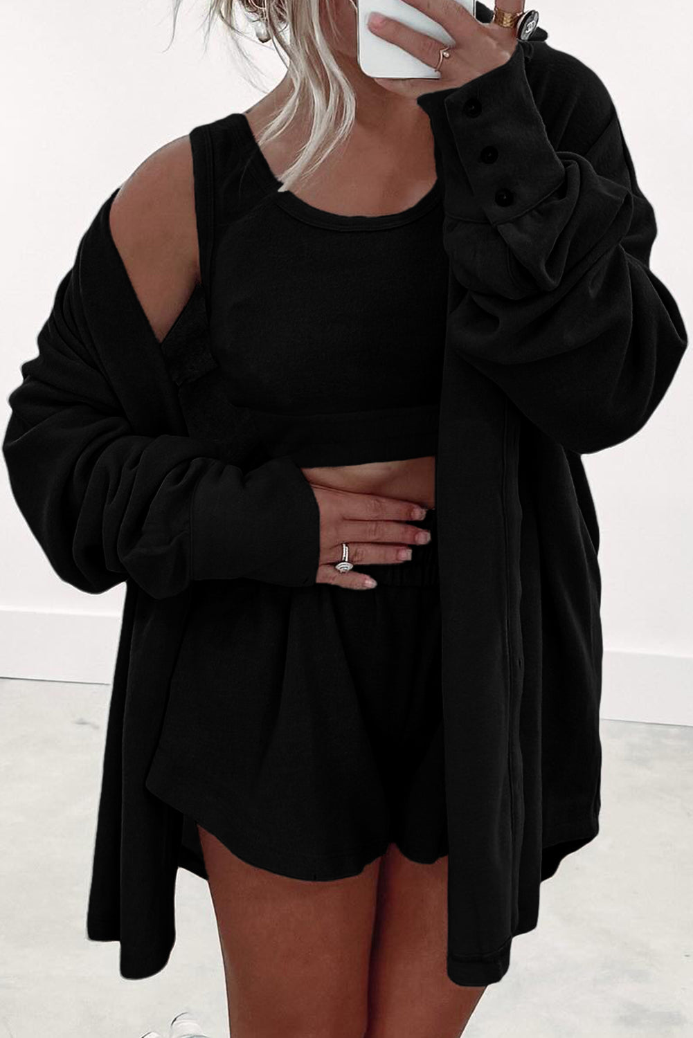 Black 3 Piece Lounge Set