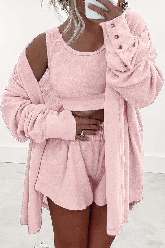 Light Pink 3 Piece Lounge Set