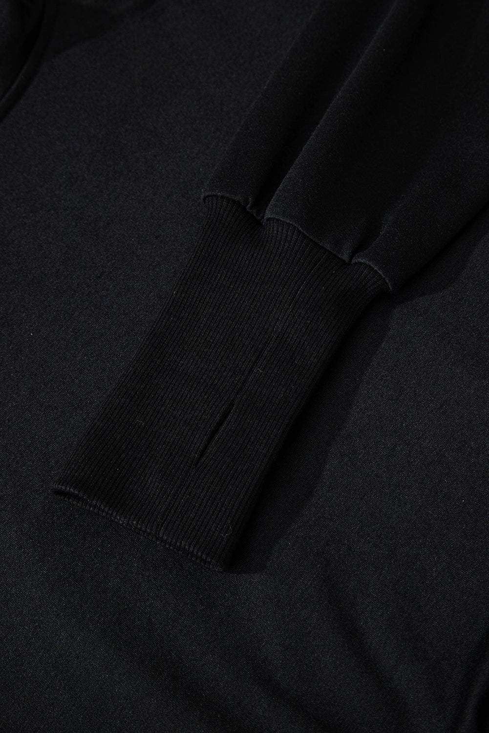 Black Double Zipper Hooded Jacket and Sweatpants Active Set