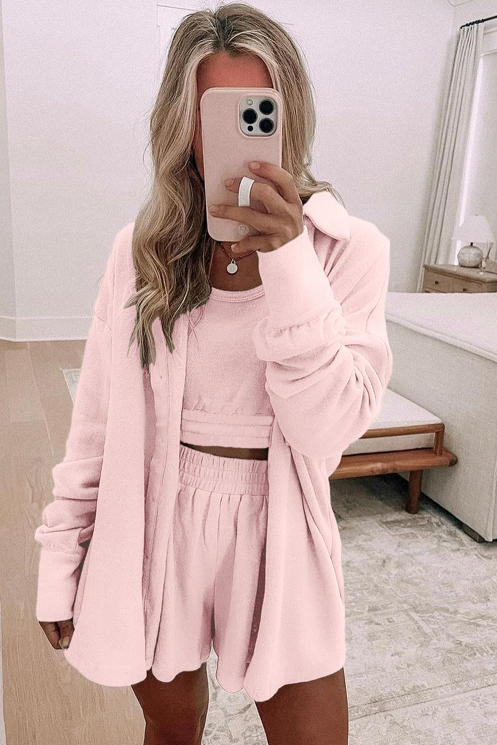 Light Pink 3 Piece Lounge Set
